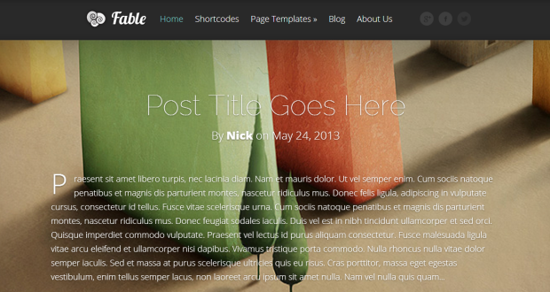Fable WordPress Theme – Premium Blogging Theme